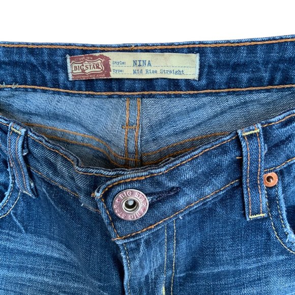 Big Star Nina, Mid Rise Straight Leg \ Size 30 - Picture 11 of 12